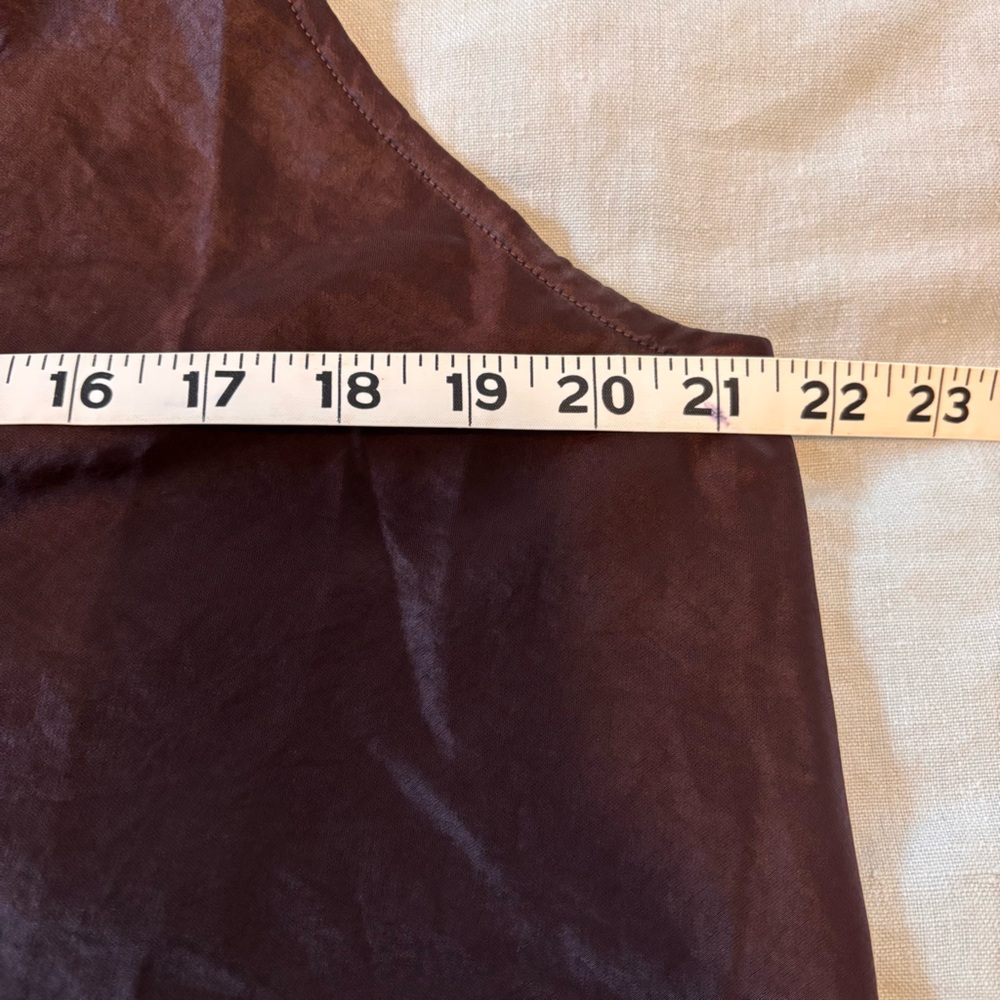 NWT Madewell Satin Sleeveless Maxi Slip Dress in Dark Carob - Picture 8 of 8